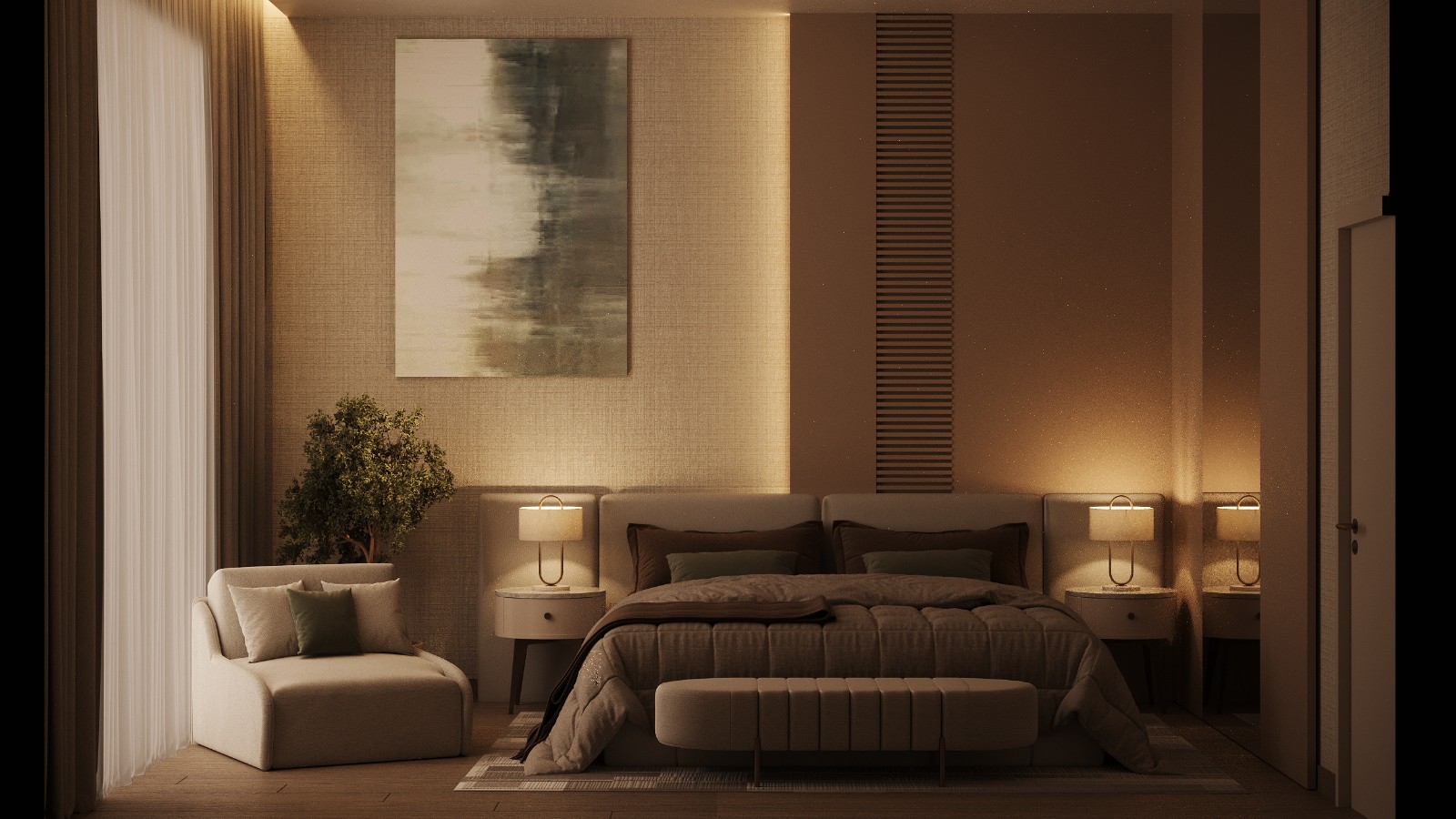 Jednosoban apartman (bez balkona + pogled na grad + sofa)